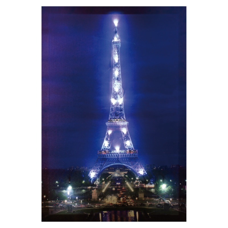 LED Bild Eiffelturm blau